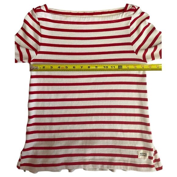 Kate Spade Broome Street Red & White Striped Ruffle Top Size XS - Picture 9 of 9